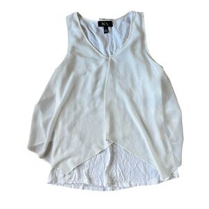 BCX Women's Elegant Cream Tank Top